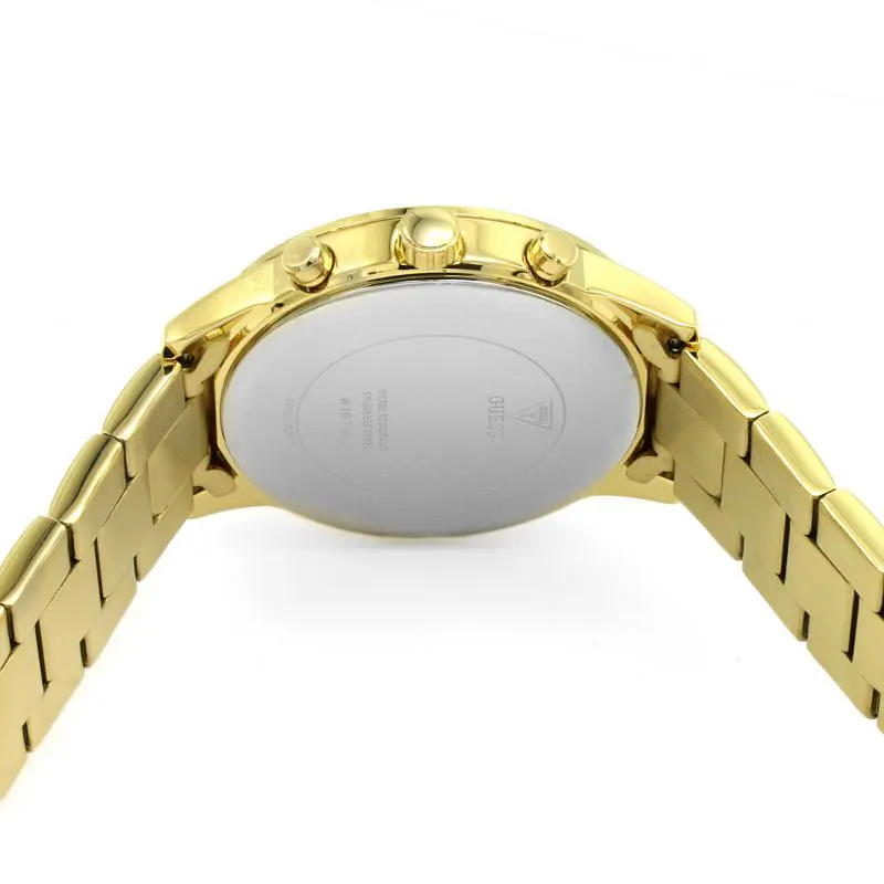Guess Solar Gold Dial Yellow Gold-tone Ladies Watch | W1070L2